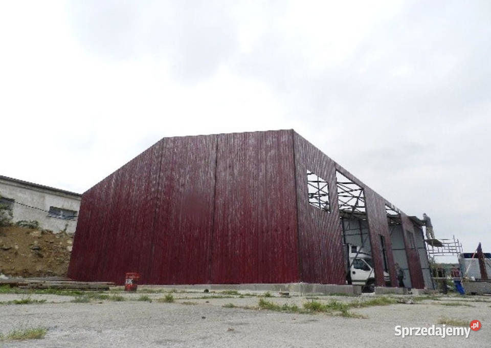 Blaszana montowana hala 1118 m brązowobiała małopolskie Kraków