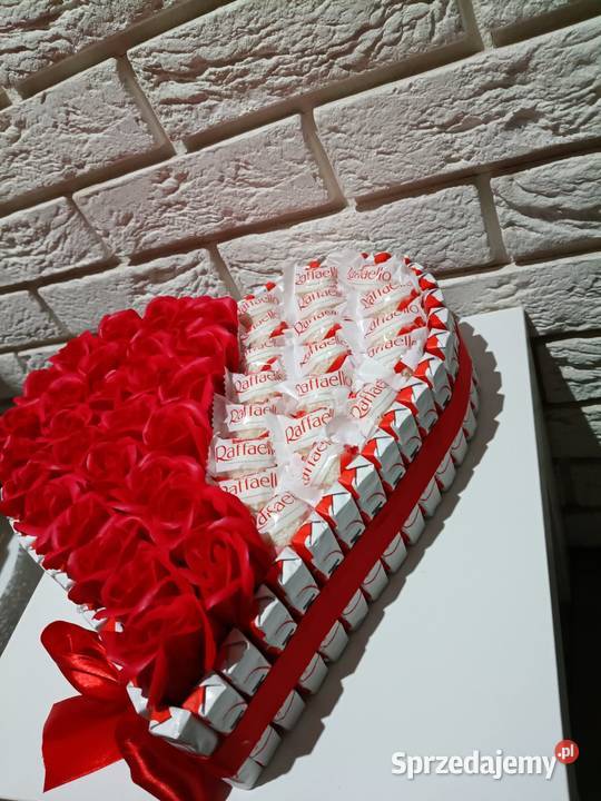 Box Kinder serce z róż mydlanych i Rafaello wielkopolskie Ratyń sprzedam