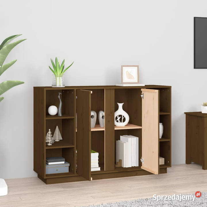 Szafka miodowy brąz 120x35x80 lite drewno Warszawa