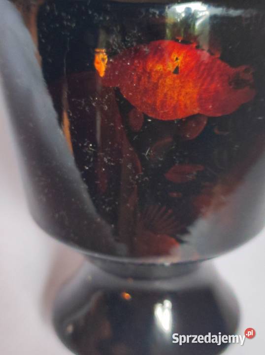 złote rybki welonki wazon flakon z laki retro Kielce