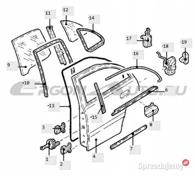 LISTWA DRZWI PRAWY TYŁ HYUNDAI SONATA 9495