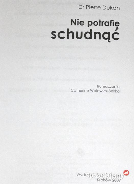 Nie potrafię schudnąć Pierre Dukan lubelskie Chełm