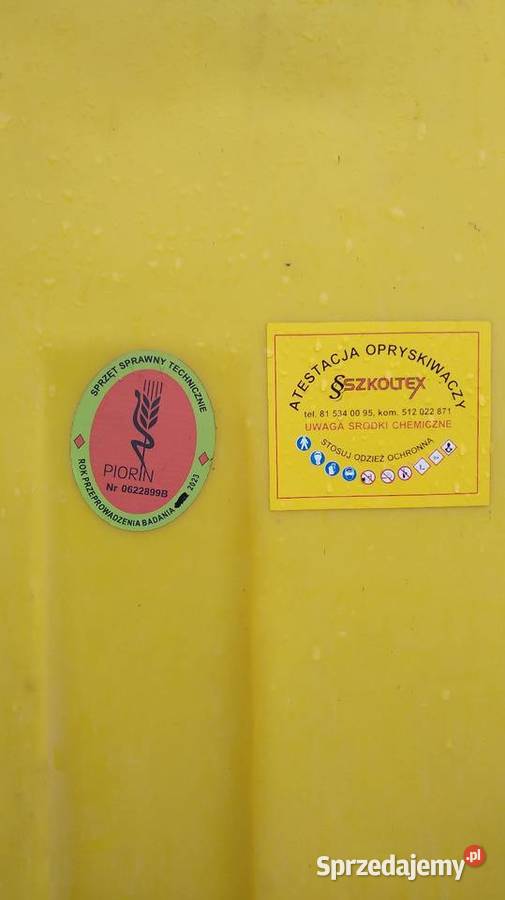 Opryskiwacz Pilmet 600L 15M nieuszkodzony Krzczonów-Folwark