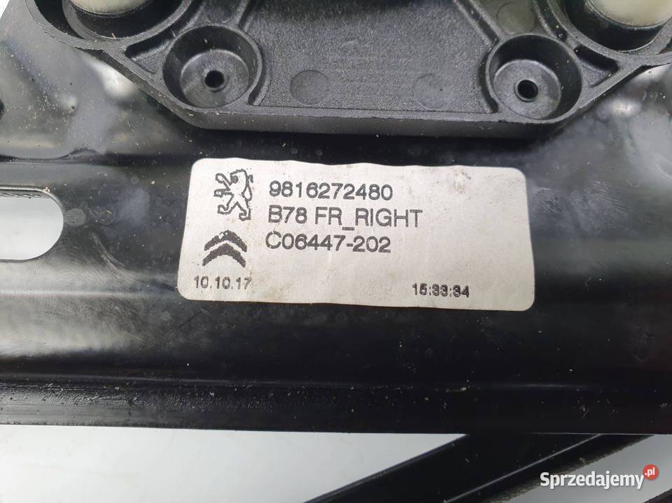 PODNOŚNIK SZYBY PP CITROEN C4 PICASSO 9816272480 Lipno