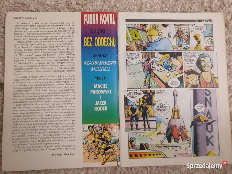 Funky Koval cz1 i 2 Komiks Fantastyka Bousław Komiksy pomorskie Gdynia