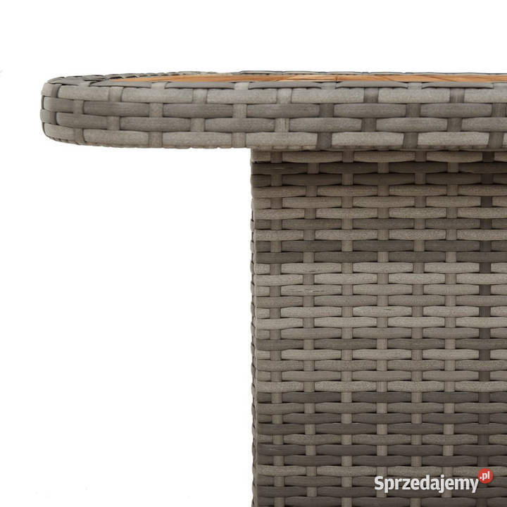 Stół ogrodowy szary 80x80x71 polirattan i drewno Warszawa