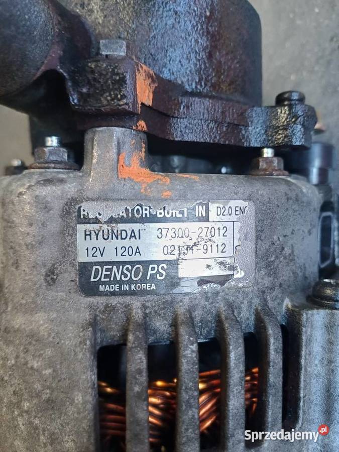 Hyundai Santa fe 20 crdi alternator Rok produkcji 2004 Układ elektryczny silnika Nowy Tomyśl