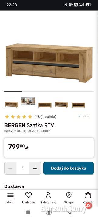 Zestaw mebli Bergen komoda regał rtv Agata meble Toruń