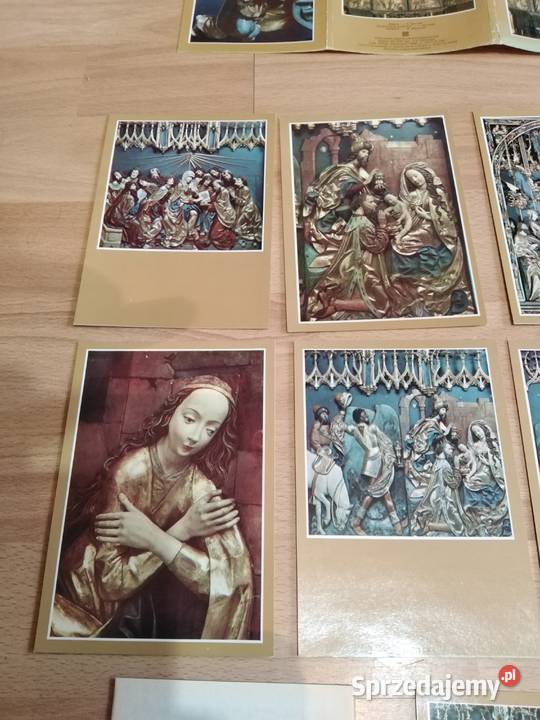 Ołtarz Mariacki 9 Pocztówek w obwolucie 1988 Wałbrzych sprzedam