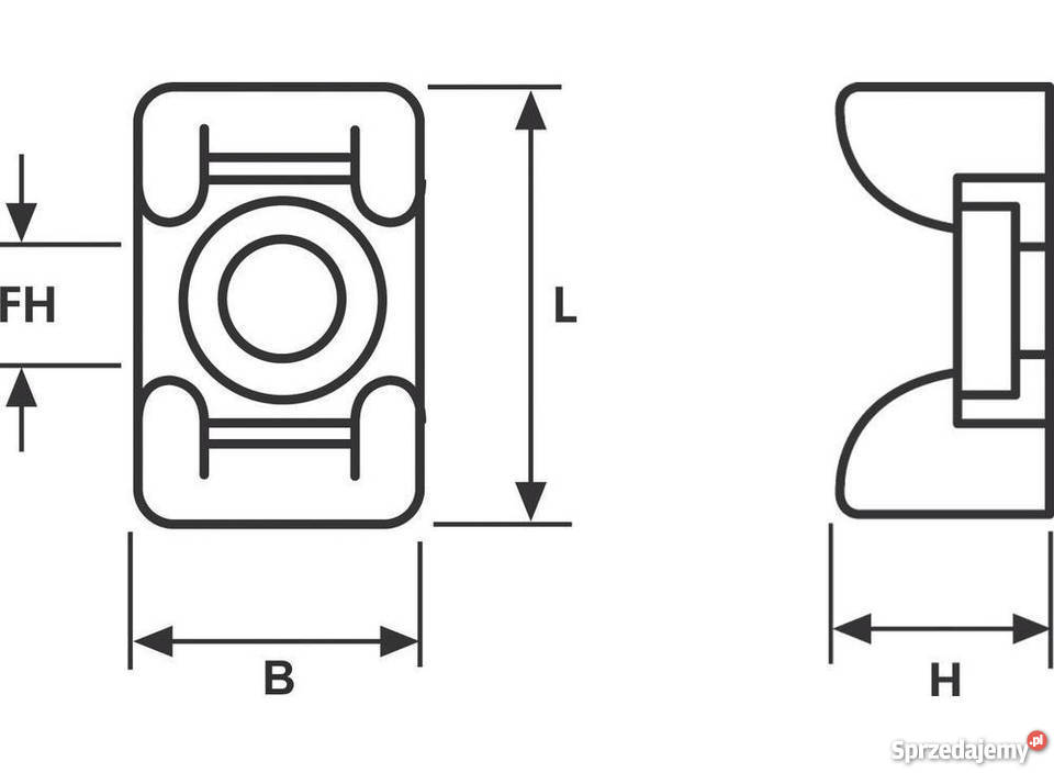 uchwyt gniazdo montażowe do opasek kablowych 10 mazowieckie Wyszków