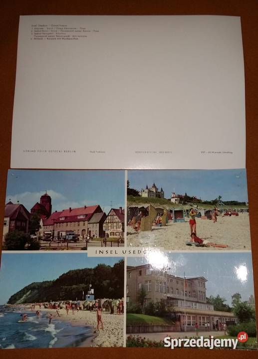 Pocztówka widokówka Insel Usedom Ahlbeck Łódź