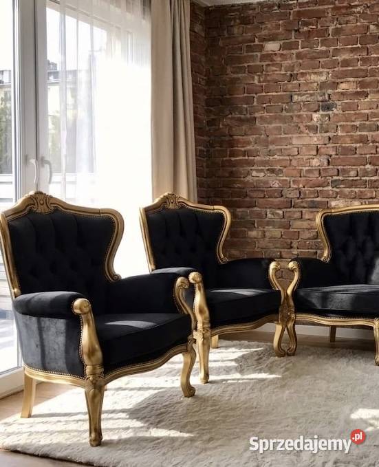 Komplet Ludwik Ludwikowski sofa fotele kanapa dolnośląskie Jagodnik