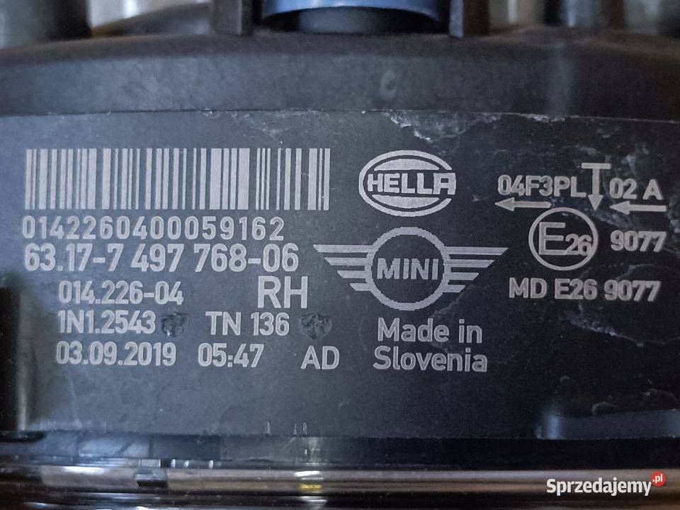 MINI COOPER CLUBMAN HALOGEN PRAWY LED DRL Pleszew