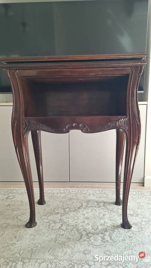 Antique Louis XV style card table with REMPEX Warszawa