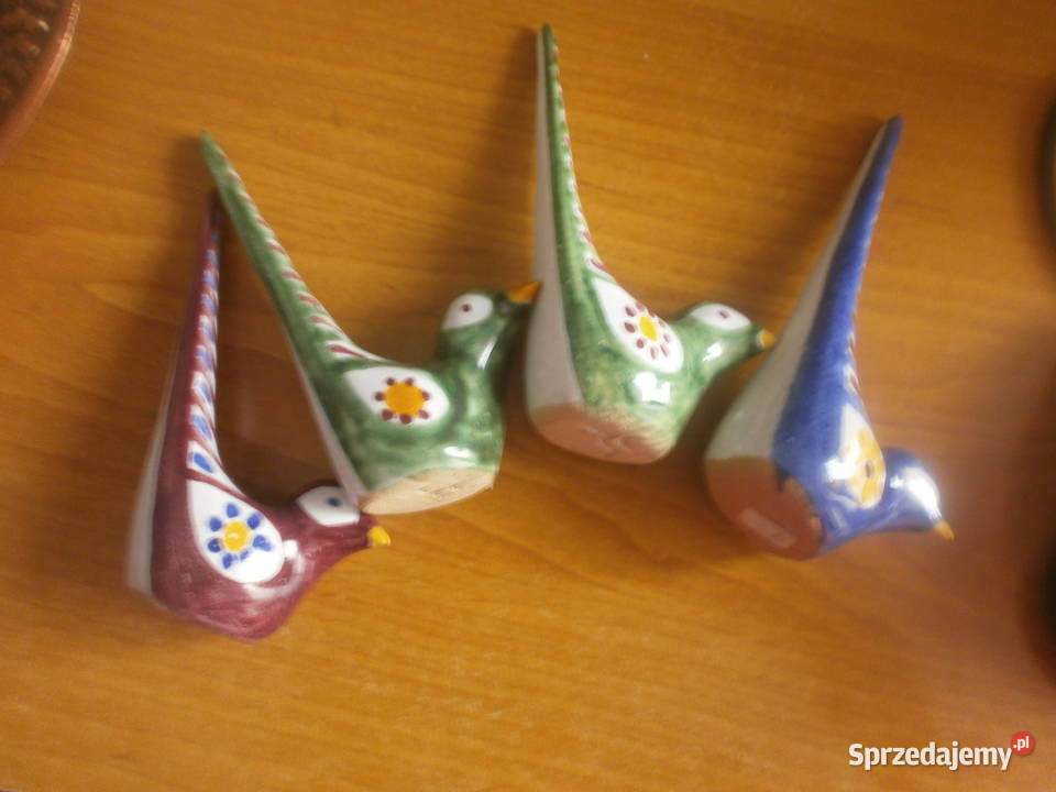 ptaszki kolorowe ceramika malowane Zielona Góra