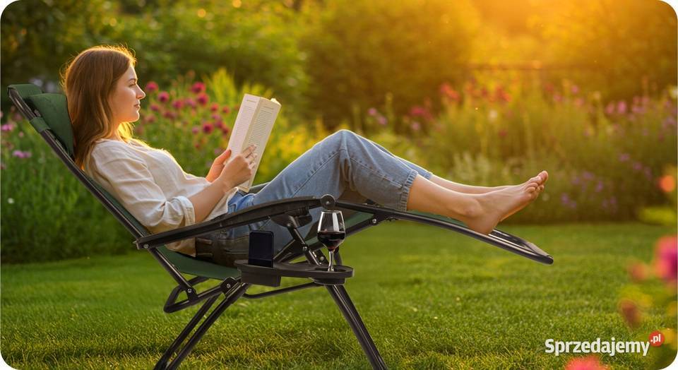 Leżak ogrodowy składany z poduszką Sofotel sprzedam