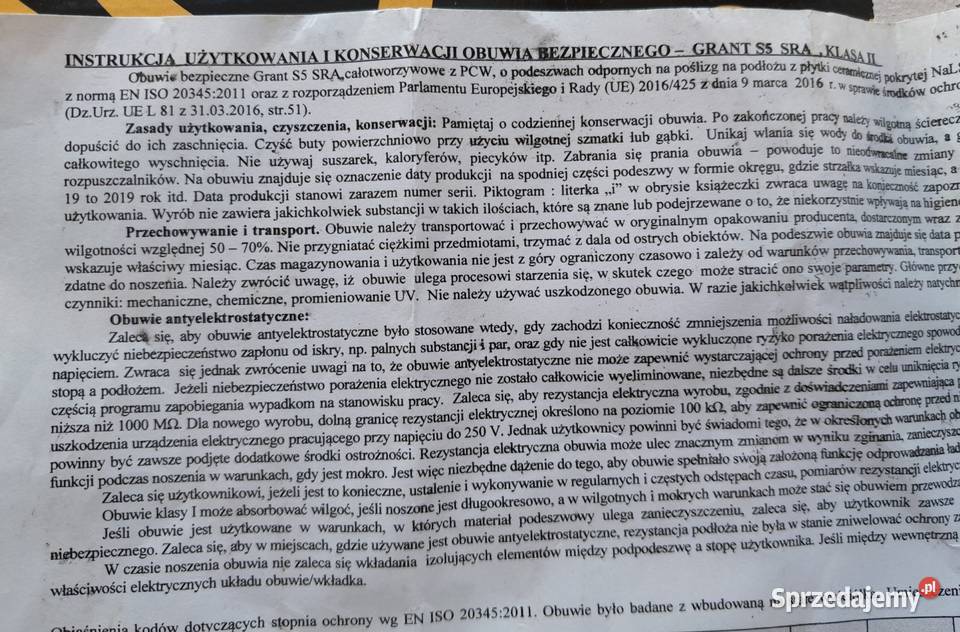 GRANT S5 obuwie robocze wodoodporne z trwałej Warszawa