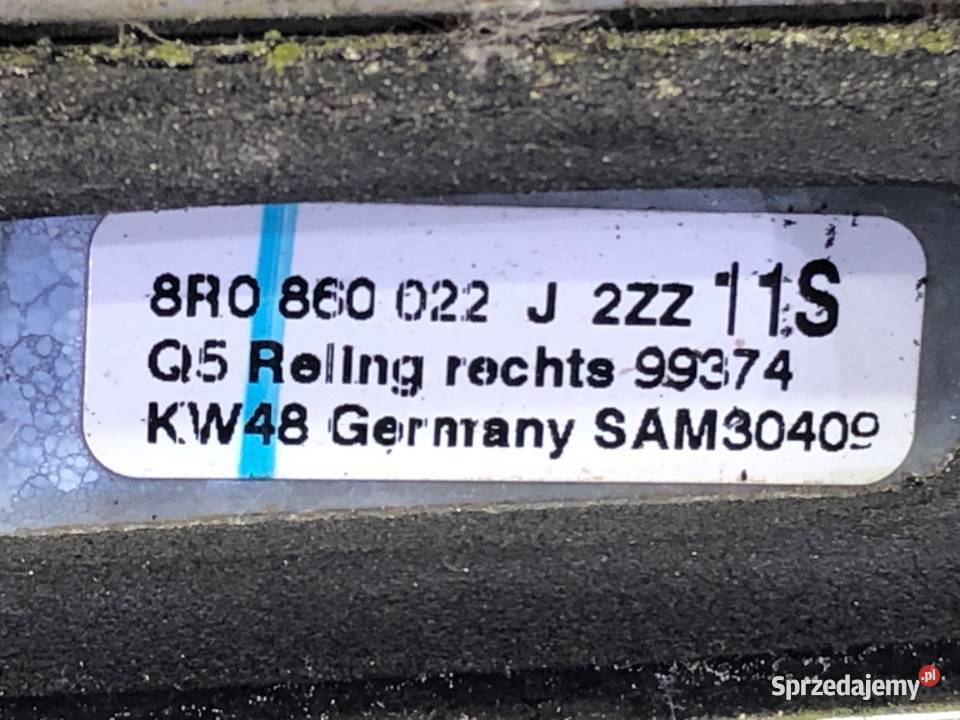 RELINGI DACHOWE AUDI Q5 8R SUV 0817 8R0860022J osobowe