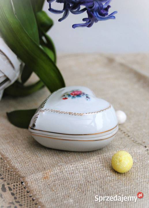 Puzderko szkatułka serce porcelana Ćmielów