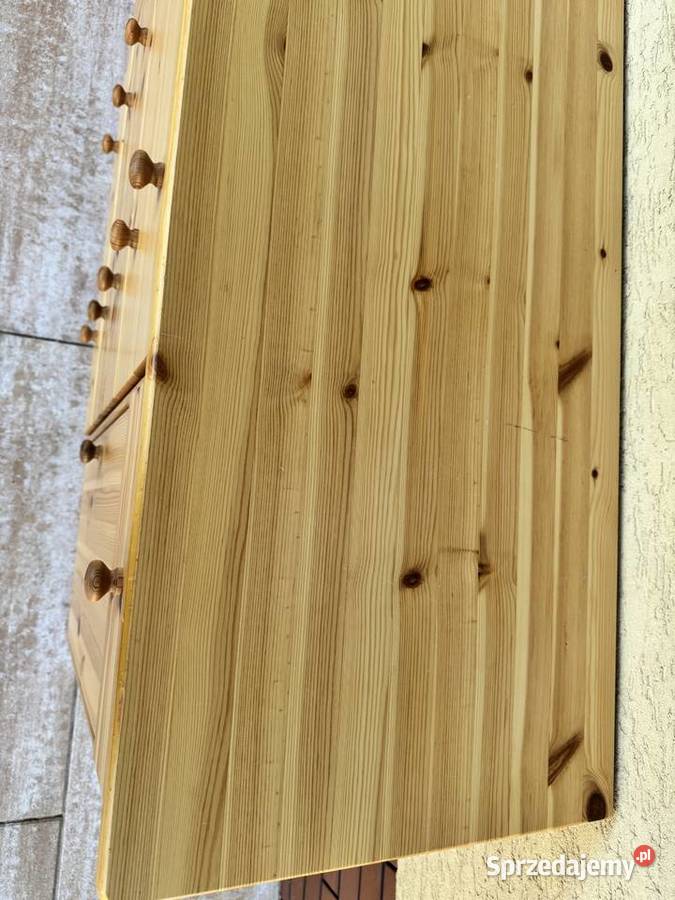 Komoda drewniana sosnowa z szufladami szafka Garwolin