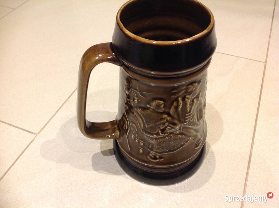 Stary Kufel Ceramiczny TUŁOWICE Sygnowany Porcelana i szkło lubuskie Nowa Sól