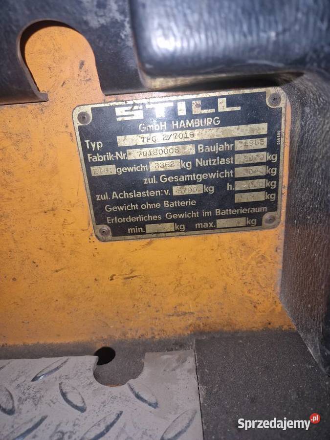 Wózek widłowy Still przesuw boczny 2T Szamotuły