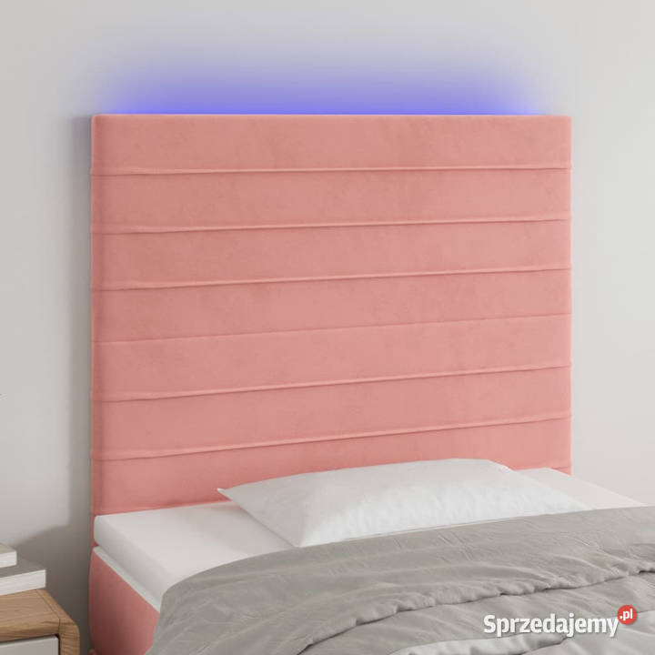 Zagłówek do łóżka z LED różowy 80x5x118128 mazowieckie Warszawa