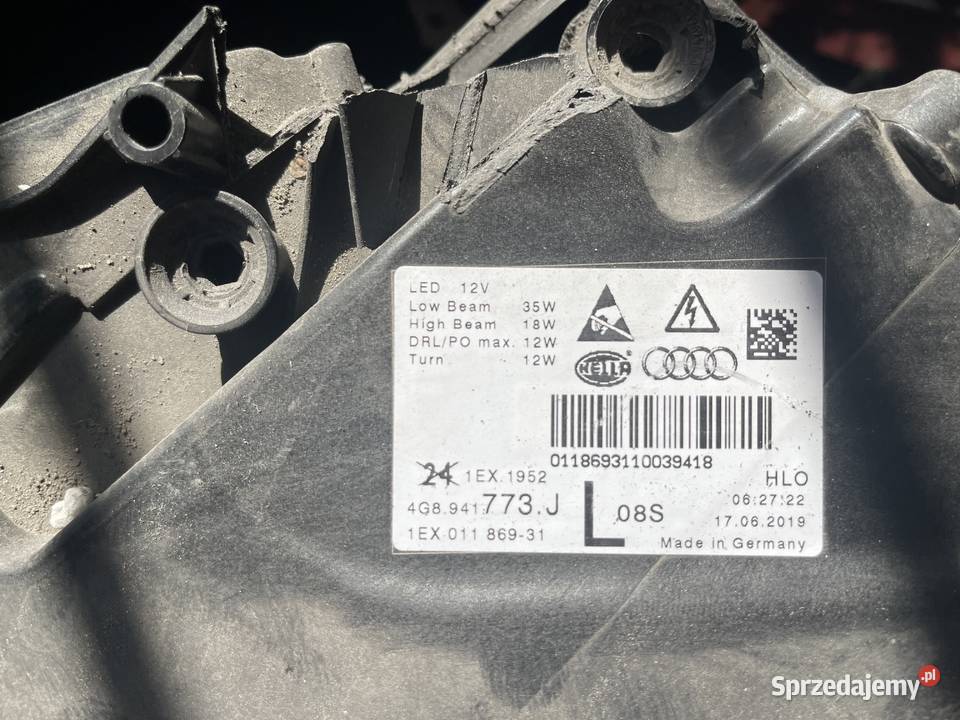 Części do audi a7 2018 Rok produkcji 2018 śląskie Dąbrowa Górnicza