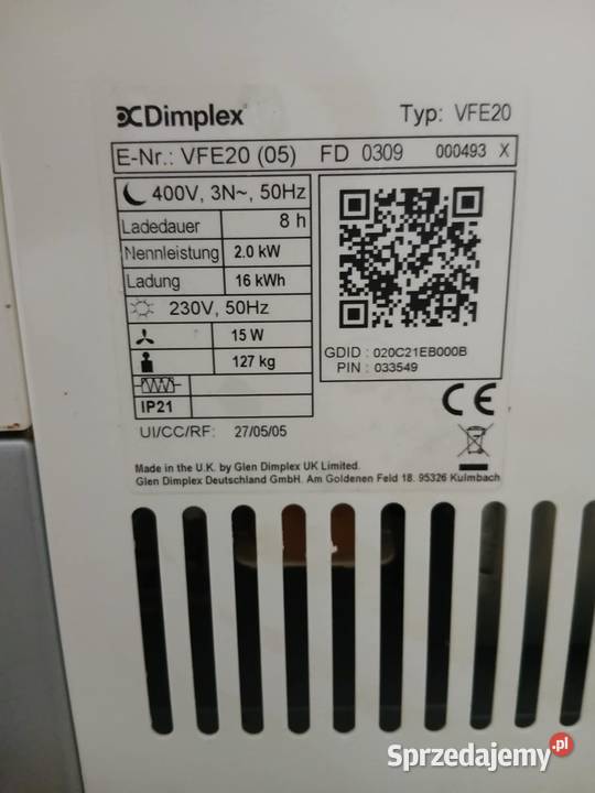 Piec akumulacyjny dynamiczny elektryczny Dimplex Bolesławiec