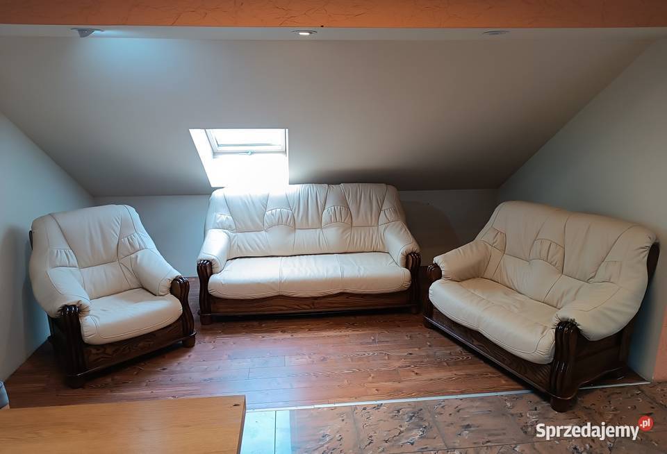 Nowy Komplet ADAM 321 Skóra Dąb Rustikal Meble Olesno