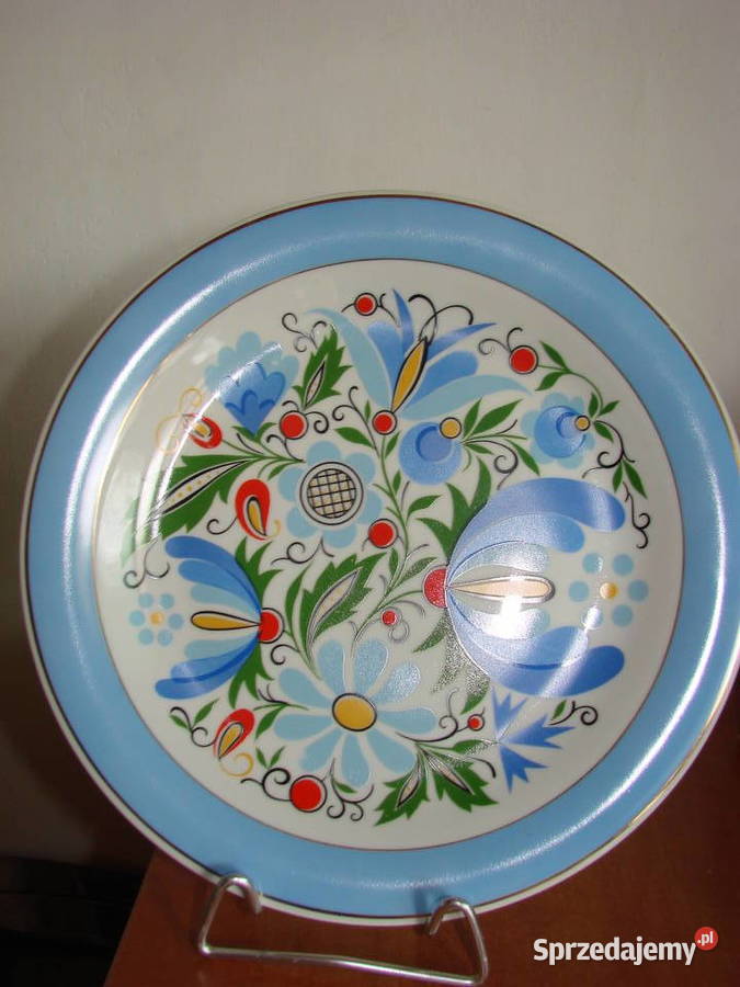Lubiana wzór kaszubski talerz 26 PRL Pruszcz Gdański