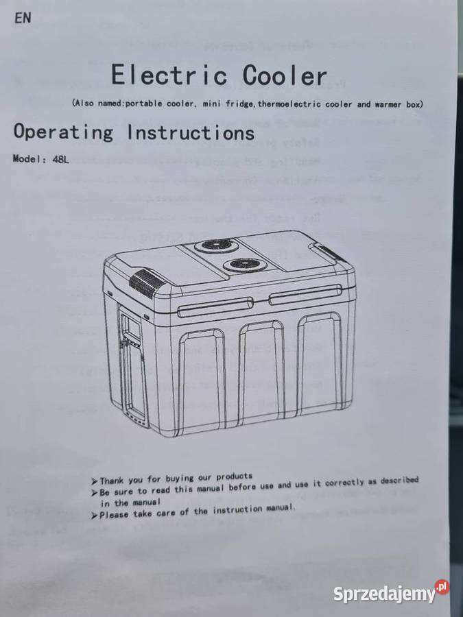 Nowa Lodówka turystyczna 48L na sprzedaż