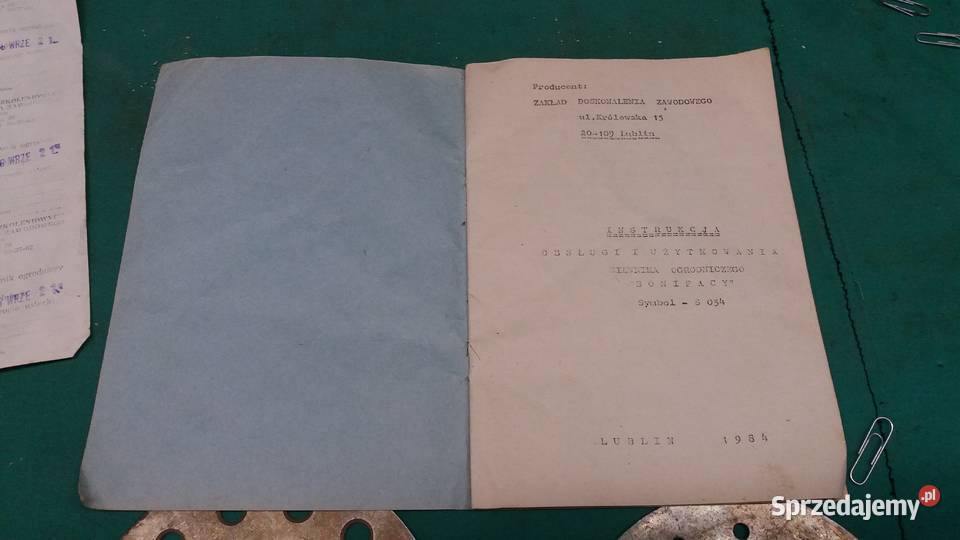 Siewnik Bonifacy instrukcja obsługi i karta Pozostałe sprzedam