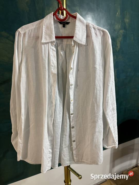 Koszula damska XS biała Massimo Dutti len 100 Moda i Styl Częstochowa