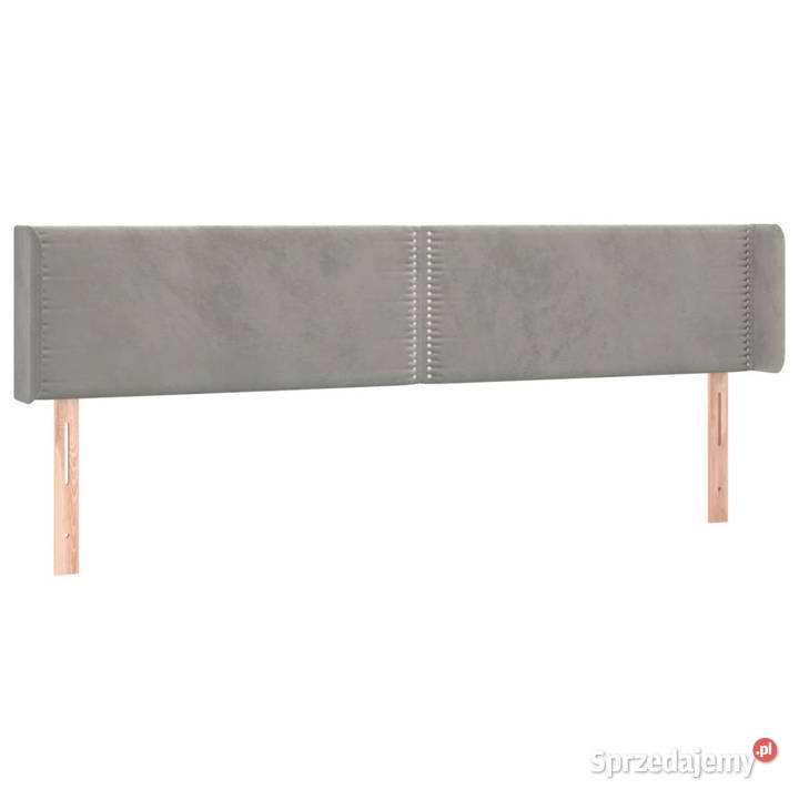 Zagłówek uszak jasnoszary 203x16x7888 aksamit Warszawa sprzedam