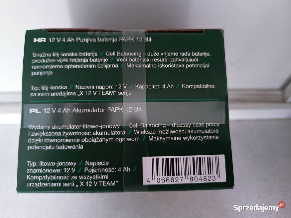 Akumulator 12 V 4 Ah PARKSIDE X12V Team Kędzierzyn-Koźle
