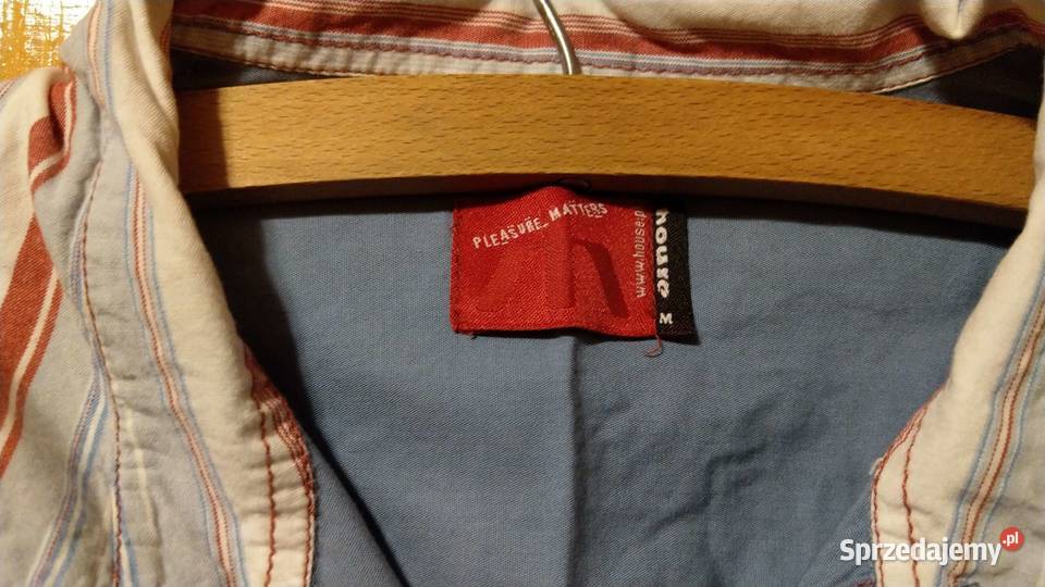 Niebieska bluzka koszulka koszula paski House M Warszawa