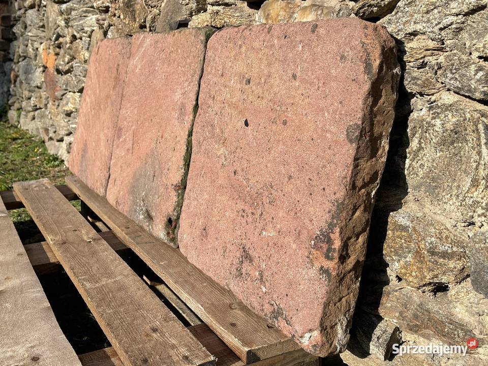 STARE PŁYTY PODŁOGOWE 3 CZERWONY PIASKOWIEC Bielawa sprzedam