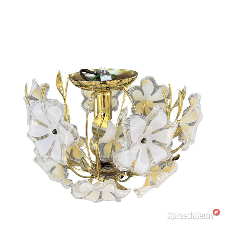 Lampa sufitowa z kwiatami Hollywood Regency Warszawa