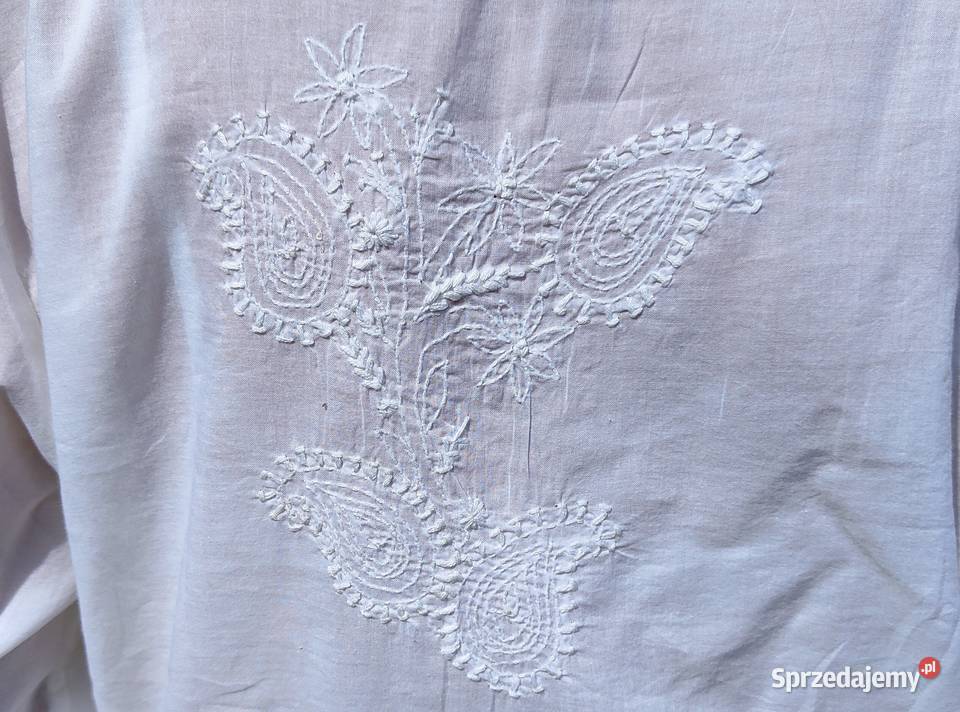 2 Biała tunika bawełniana M 38 haftowana haft