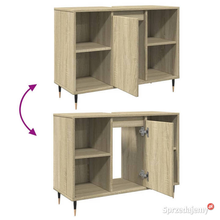Szafka łazienkowa dąb sonoma 80x33x60 WM849679 mazowieckie Warszawa sprzedam
