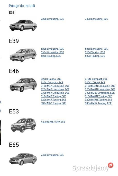 Zawór EGR Bmw e38 e39 e46 e53 30d 20d 18d Silniki i osprzęt