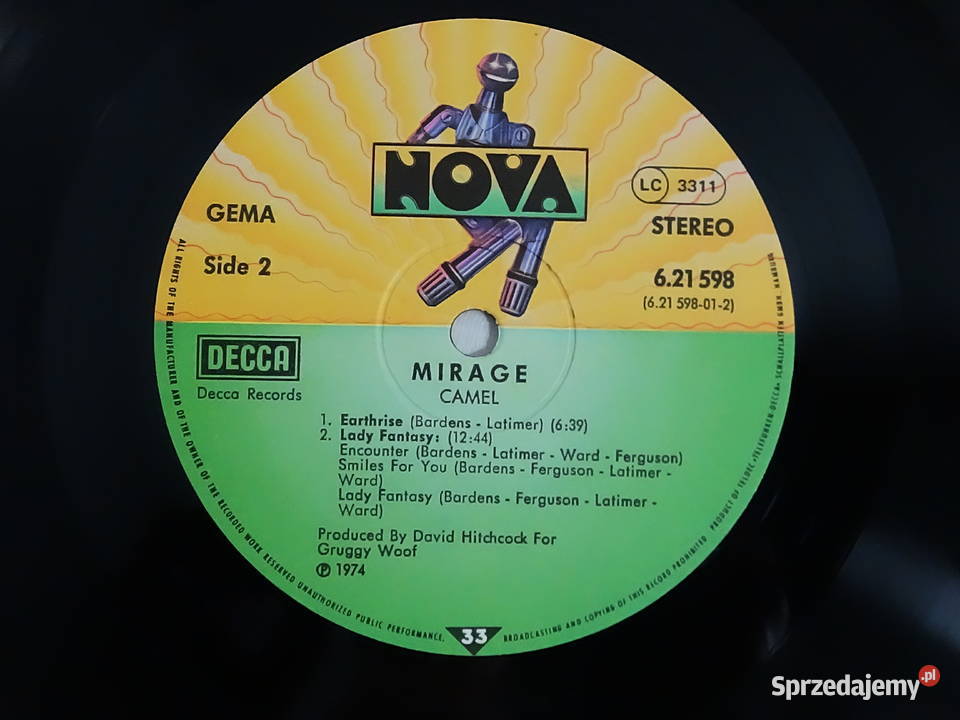 CAMEL Mirage LP Wydanie Niemieckie Nova Decca Biłgoraj sprzedam