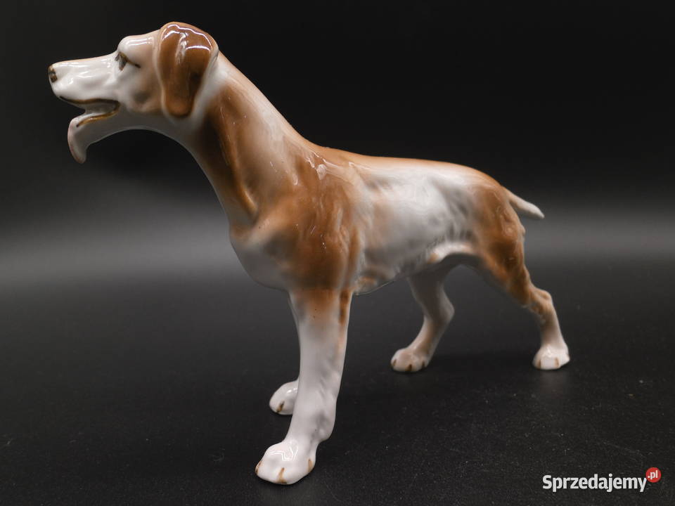 Figurka porcelanowa psa myśliwskiego łomonosow sprzedam