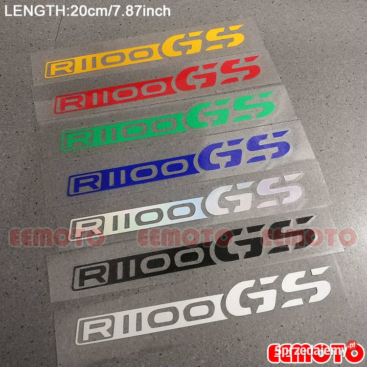 2x NAKLEJKI NA MOTOCYKL BMW R1100 GS czerwone