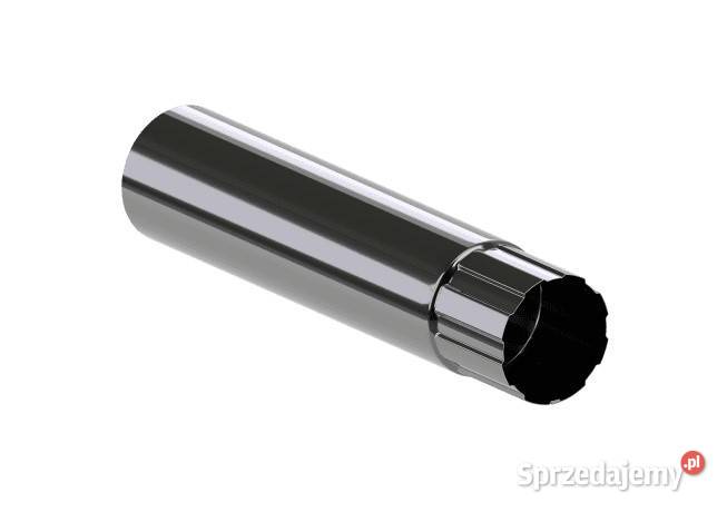 Krop rura spustowa fi 90mm 4m czarny metal