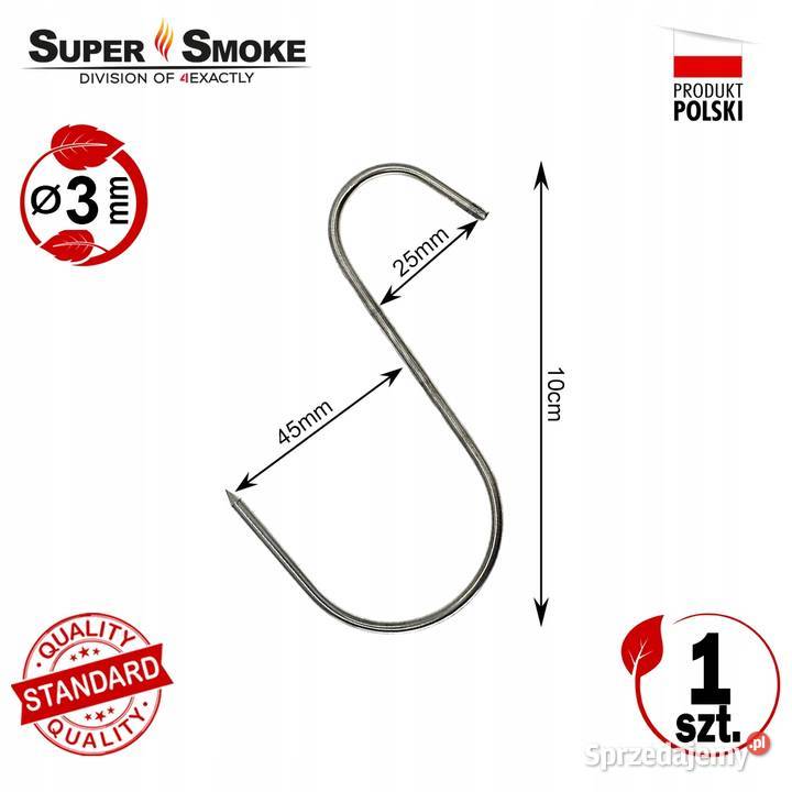 Hak Wędzarniczy S do mięs wędlin 3mm 10 Standard Dom i Ogród Białystok