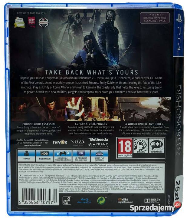 Gra 4 Dishonored 2 Elbląg