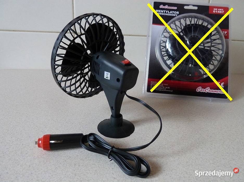 Wentylator Samochodowy Obrotowy 12V NOWY wi Rzeszów sprzedam