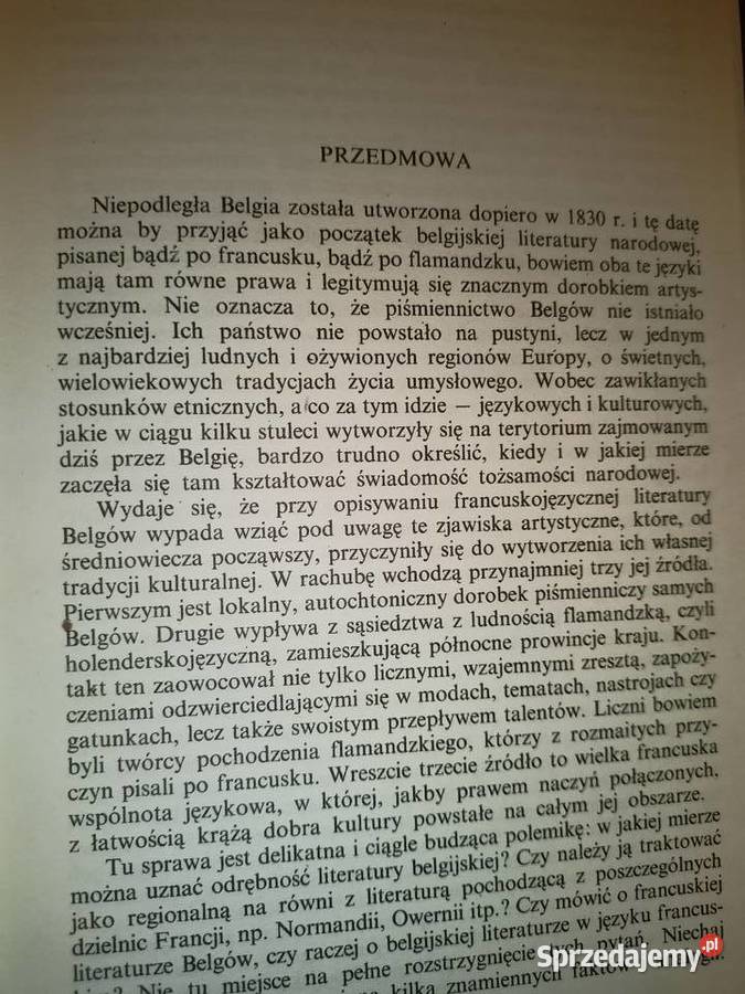 Historia Francusko języcznej literatur Belgów Warszawa